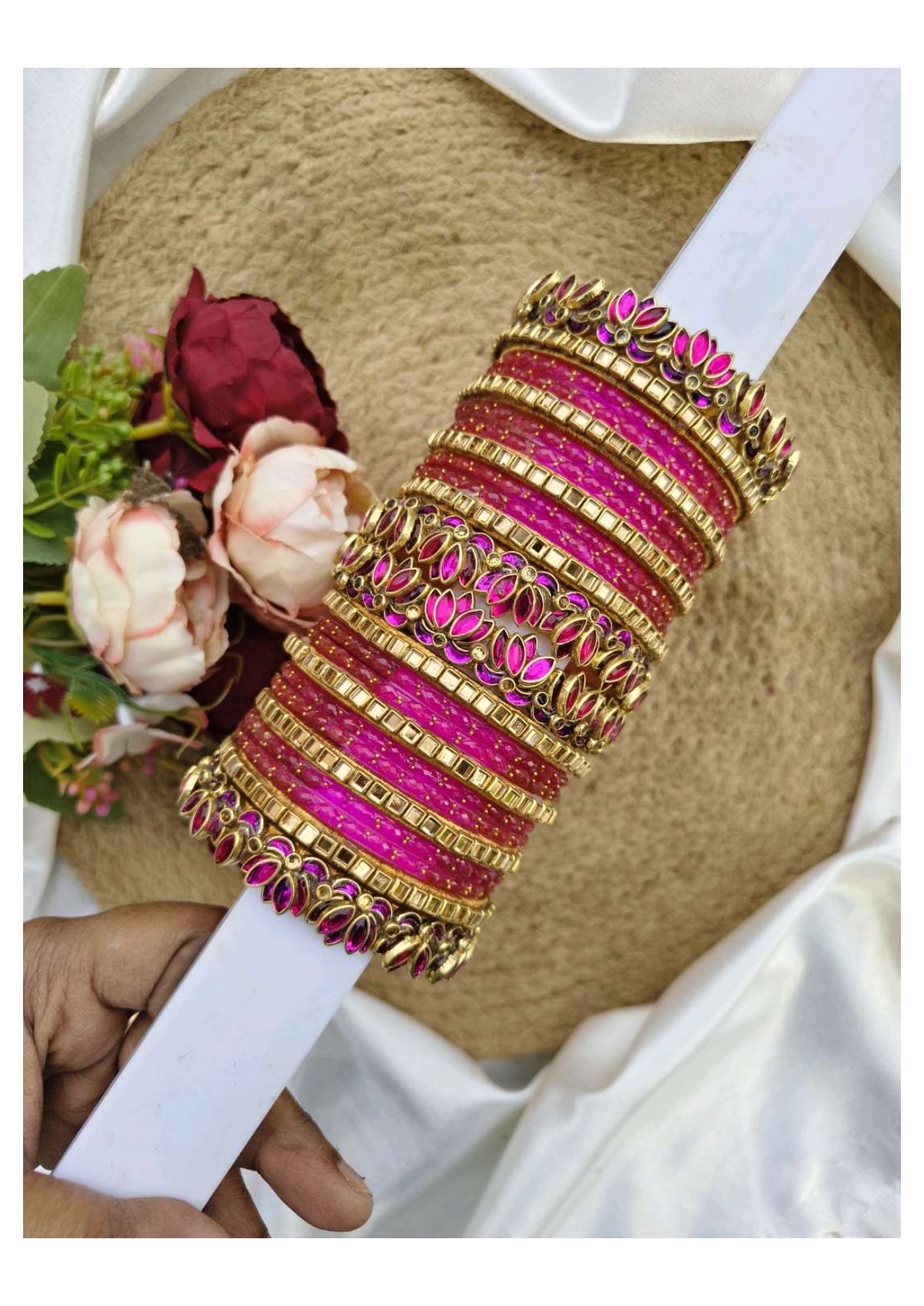 SENTHAMARAI (Pink with Gold)