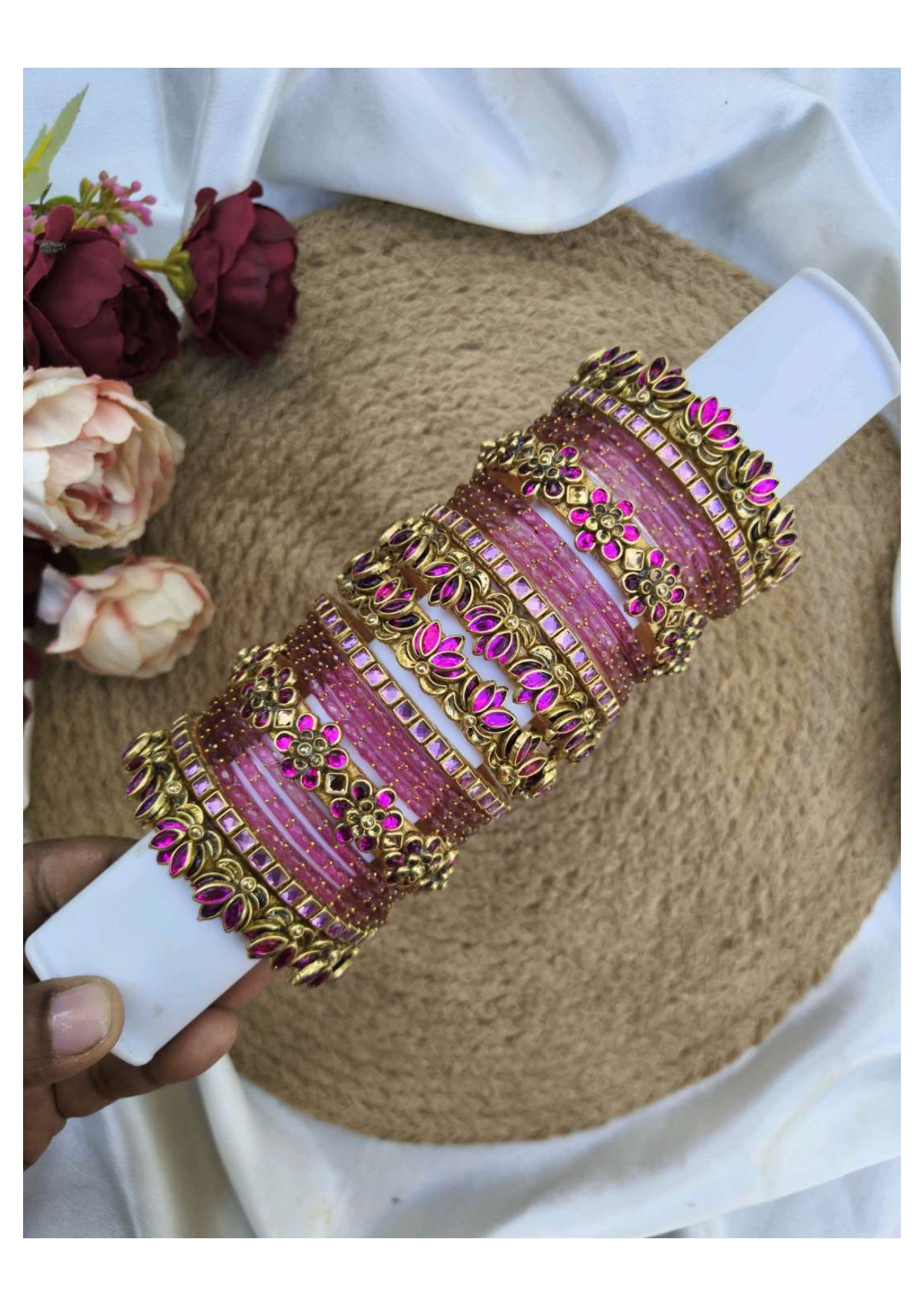 MANJARI (Pink with light onion pink)