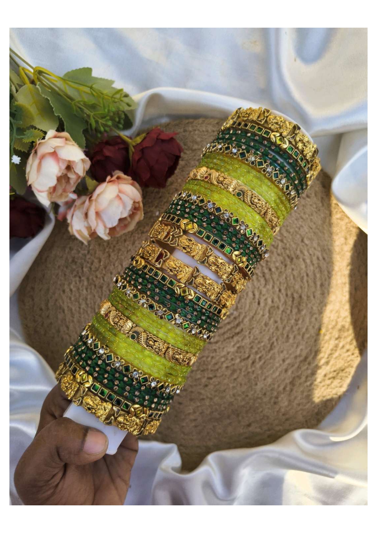 GANESHA 1.0 (Dark green with lime yellow ,gold)