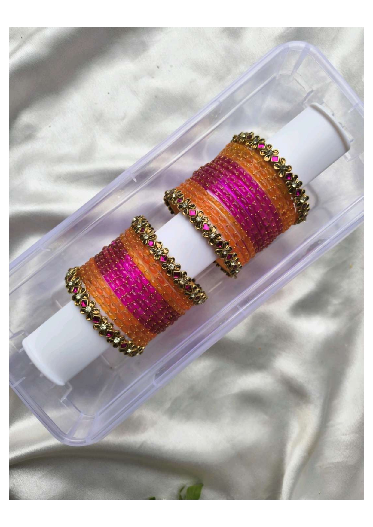 CHANDRIKA (ORANGE WITH PINK)