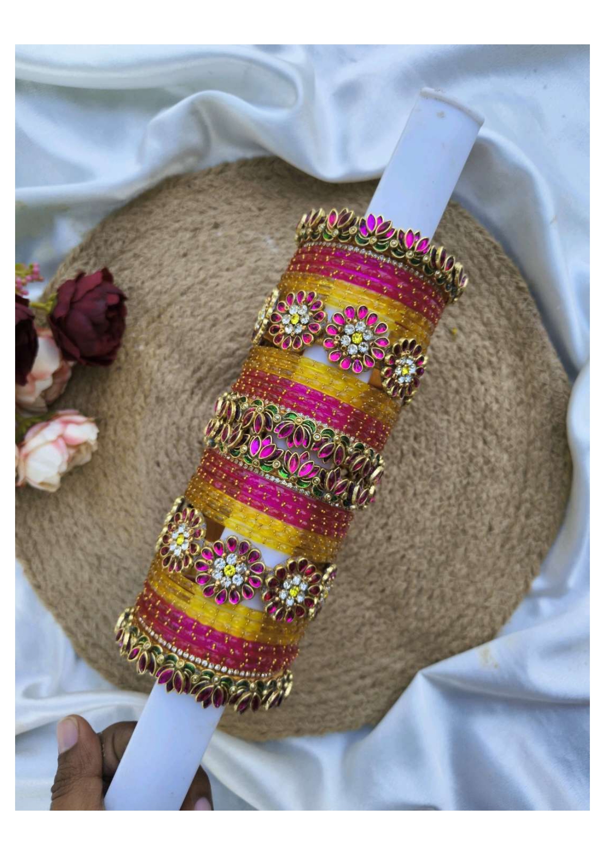 JADU (Dark pink with lemon yellow)