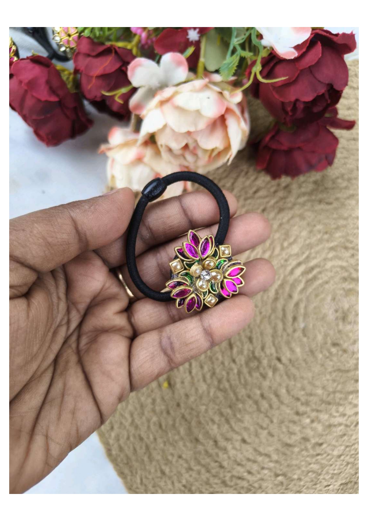 LOTUS(Mini) (DARK PINK WITH GREEN)