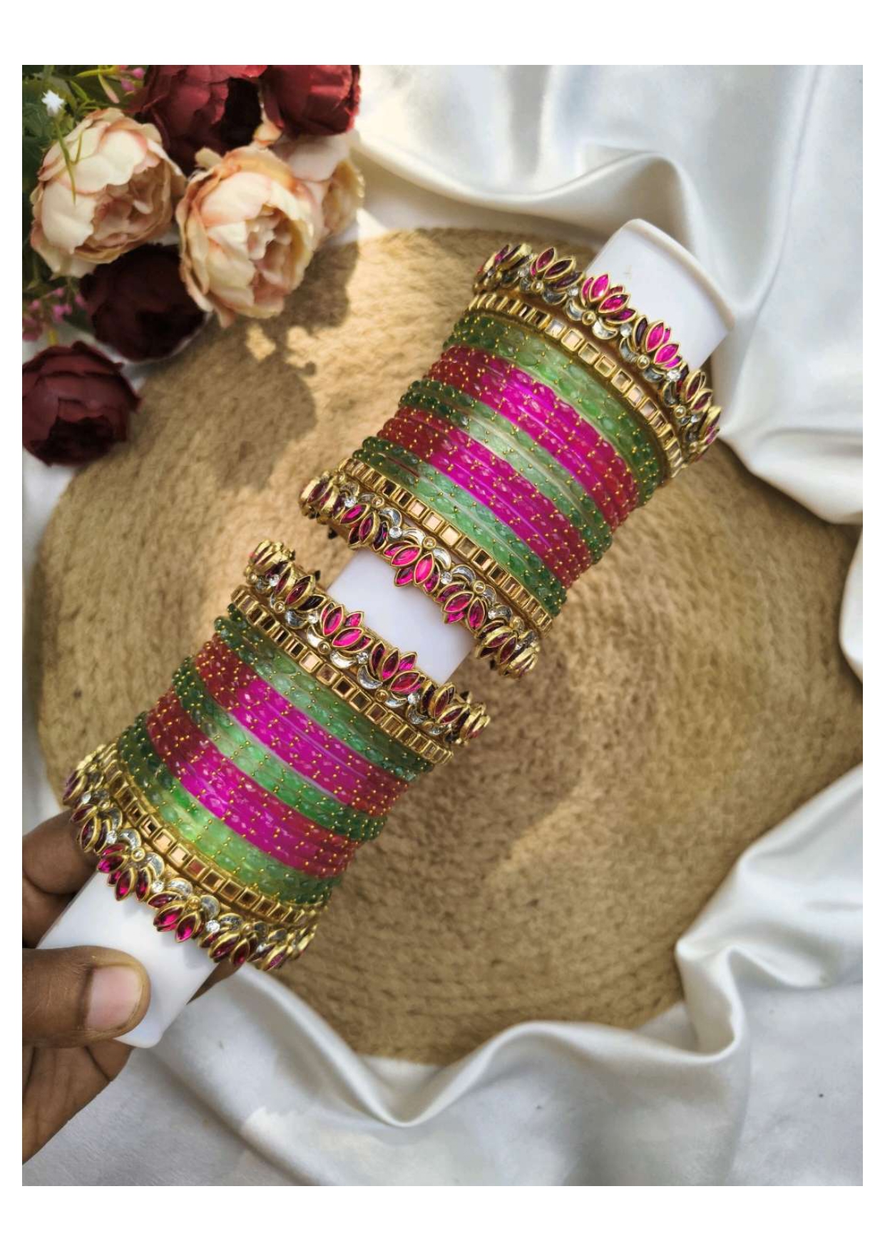 THAMARAI 3.0 (Dark pink with Pista green)