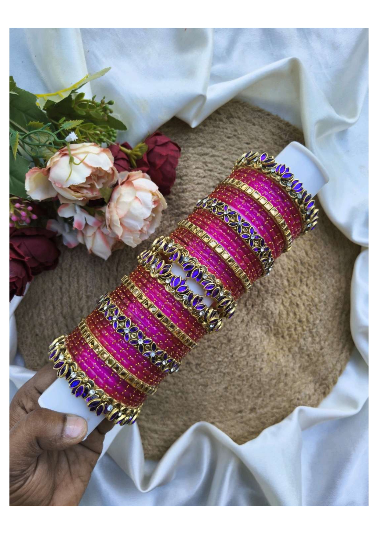 ROOPIKA (Purple with Dark pink)