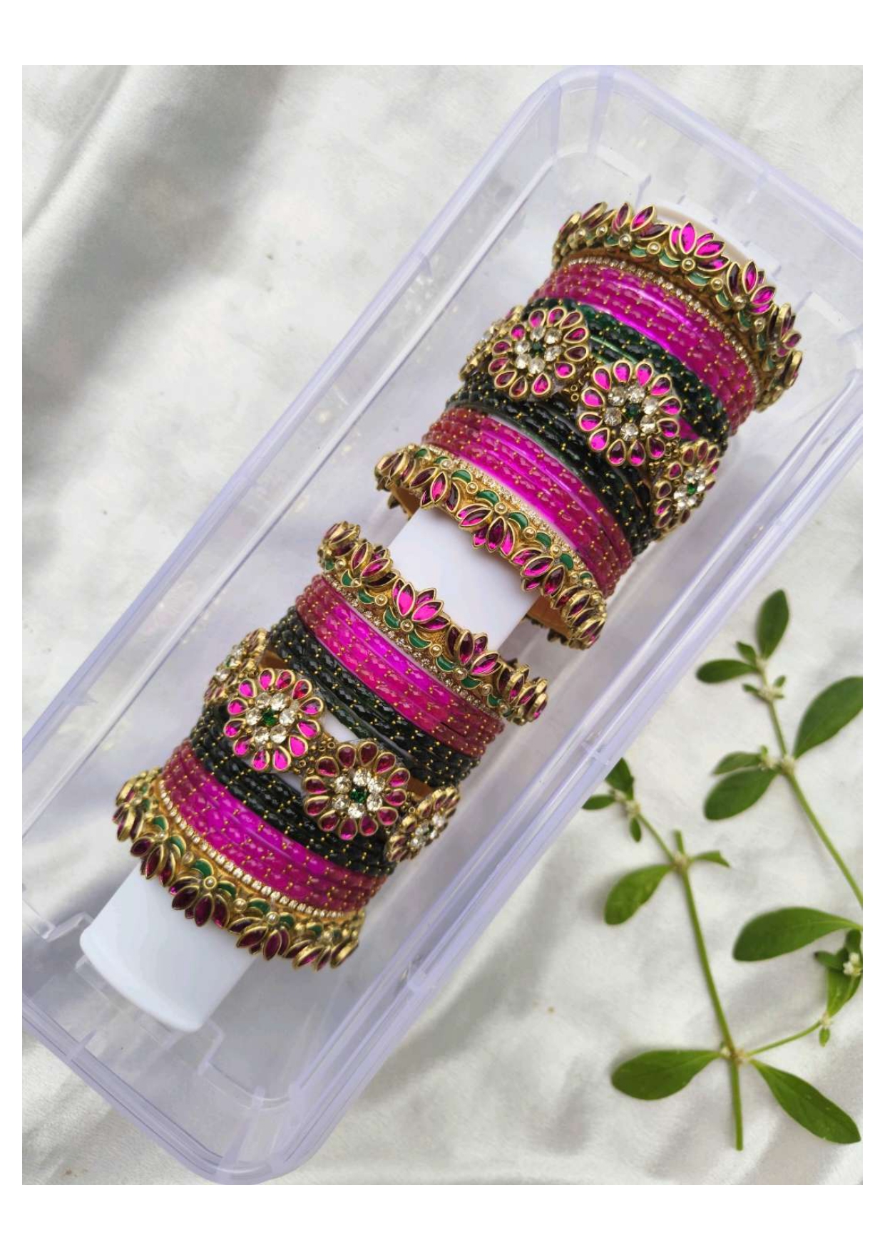 JADU (Pink with Bottle green)